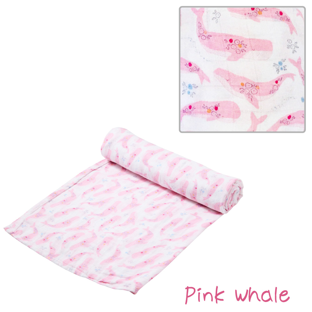 pink whale ピンククジラ エンジェルディア モスリンスワドル